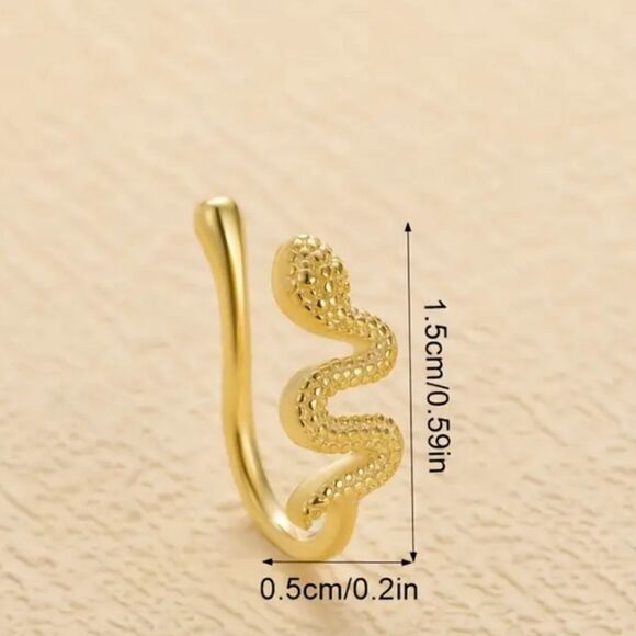 Nose clip snake white gold - Picture 3 of 8